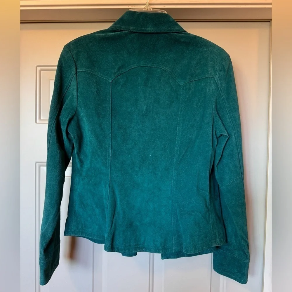 Genuine Suede Emerald Green Jacket | Women's Small | Western Ranch | NWOT